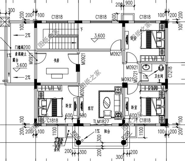 農(nóng)村最好看兩層樓圖，精美實用，南北方都能建