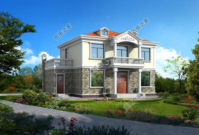 農(nóng)村最好看兩層樓圖，精美實用，南北方都能建