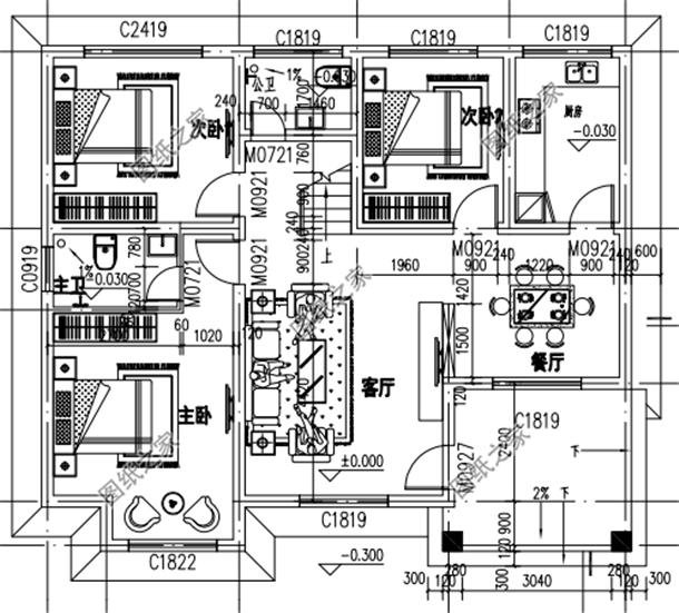 一百一十平方米的自建房設(shè)計(jì)圖，戶型特別接地氣，你猜蓋好多少