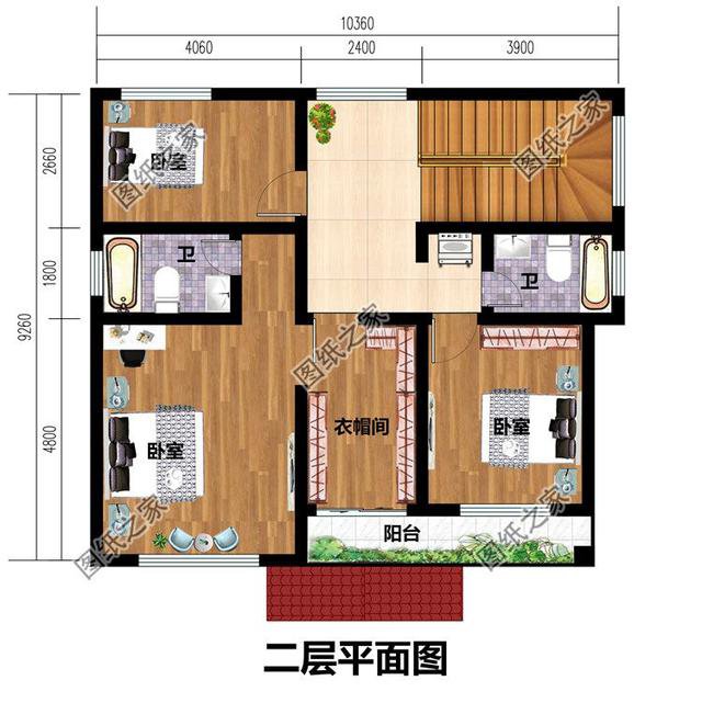 農(nóng)村90平米兩層小別墅戶型圖，簡單溫馨，最適合咱農(nóng)村建