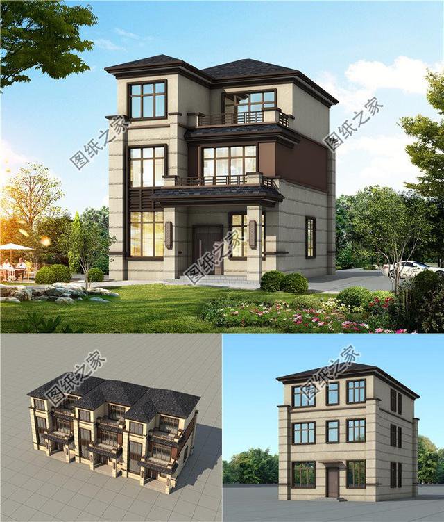 農(nóng)村三層樓房設(shè)計(jì)圖，簡單大氣，沒有讓你失望吧