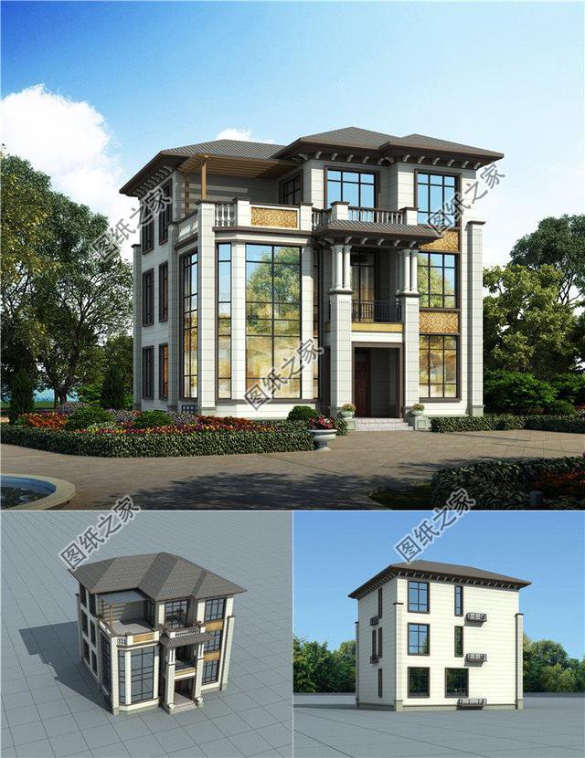 農(nóng)村三層樓房設(shè)計(jì)圖，簡單大氣，沒有讓你失望吧