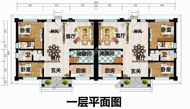 農(nóng)村一宅兩戶兄弟房效果圖，這樣建房，準沒錯
