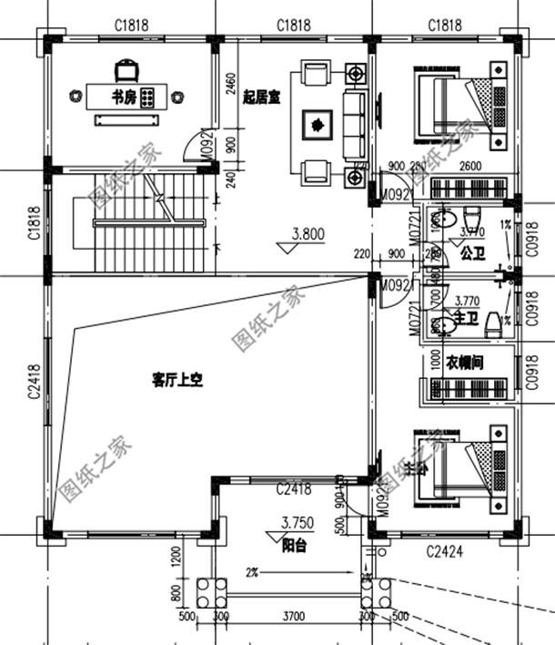 新農村自建房設計圖及效果圖大全，外觀典雅，室內布局經典且實用