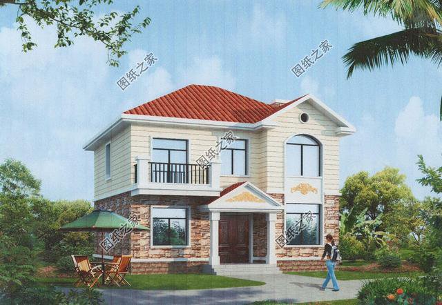 100平方二層小洋樓，3套最新出爐戶型圖，今年建房不愁沒款式