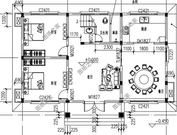 100平方二層小洋樓，3套最新出爐戶型圖，今年建房不愁沒款式