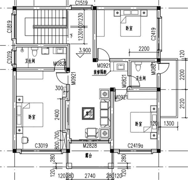 農(nóng)村三間兩層樓房設(shè)計(jì)圖，自建戶型圖大全，今年建房不發(fā)愁