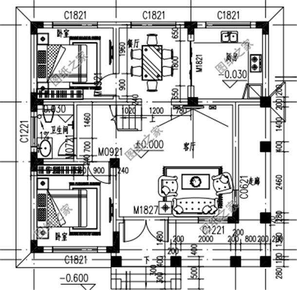 農(nóng)村簡(jiǎn)單二層別墅圖，效果圖和平面圖都有，最新推薦