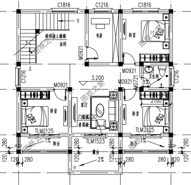 120平方米的自建房設(shè)計(jì)圖，簡直就是為農(nóng)村量身定制的