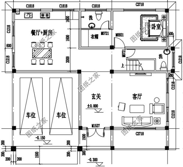 最流行現(xiàn)代簡(jiǎn)約別墅外觀圖，有效果圖和布局圖，實(shí)用是最大特點(diǎn)