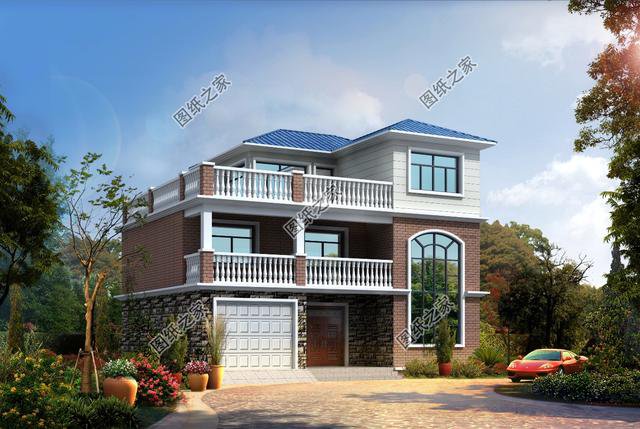 最流行現(xiàn)代簡(jiǎn)約別墅外觀圖，有效果圖和布局圖，實(shí)用是最大特點(diǎn)