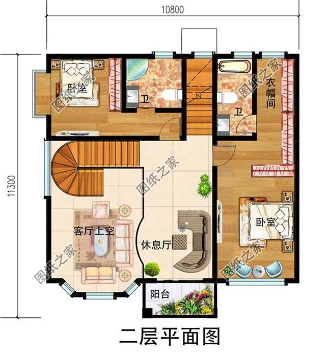 農(nóng)村二層半小戶型別墅設(shè)計圖，村里建一棟，鄰居看了都羨慕