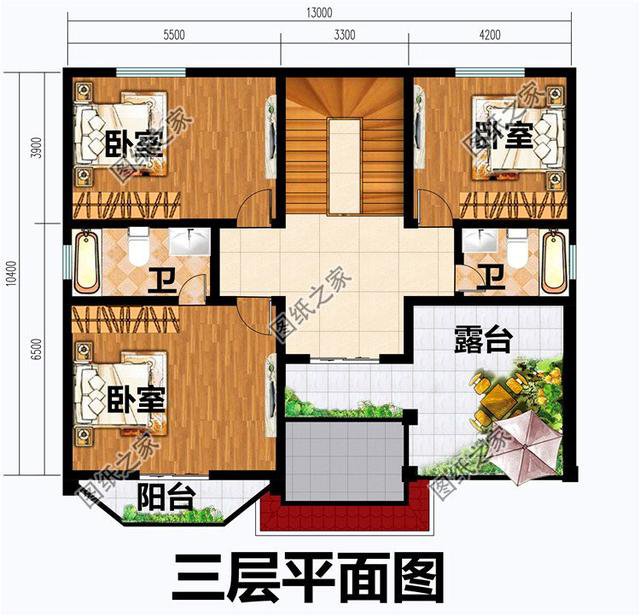 農(nóng)村二層半小戶型別墅設(shè)計圖，村里建一棟，鄰居看了都羨慕