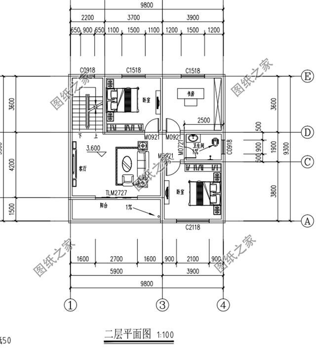 農(nóng)村90平米二層樓房設(shè)計圖，小巧精致，簡單容易建