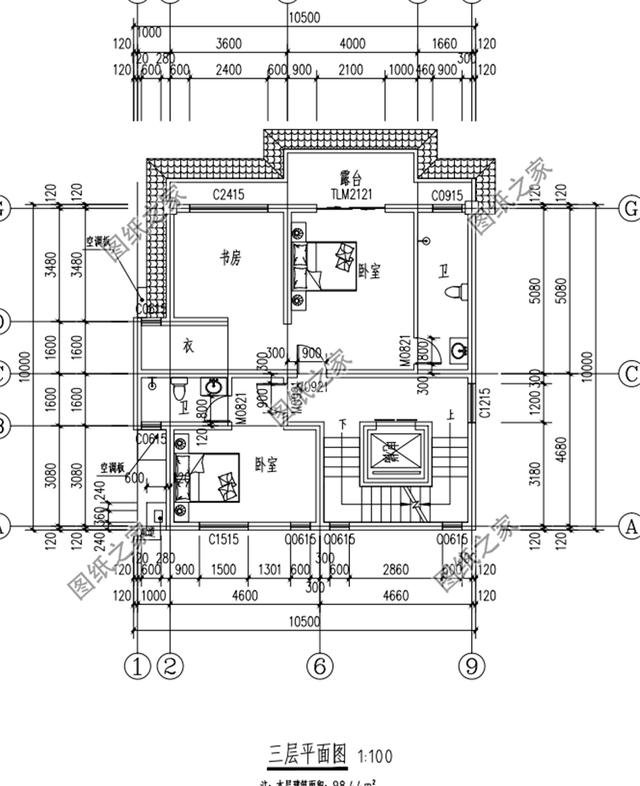 三款三層半四層別墅設計圖，超適合四代同堂的大家庭建房，多臥室設計