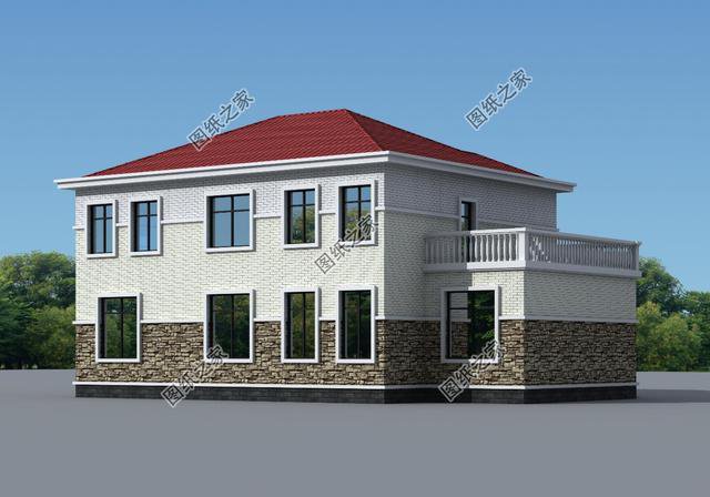 帶洗衣房的農(nóng)村二層樓房圖，性價(jià)比高不說(shuō)，父母孩子都喜歡的戶型