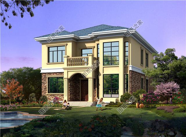 帶洗衣房的農(nóng)村二層樓房圖，性價(jià)比高不說(shuō)，父母孩子都喜歡的戶型