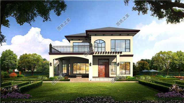 12×14農(nóng)村二層樓房效果圖以及戶型圖，你會(huì)建這么高逼格的別墅嗎？