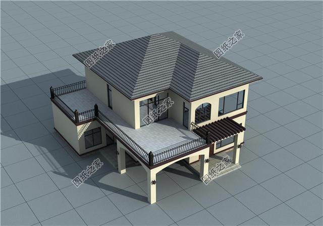 12×14農(nóng)村二層樓房效果圖以及戶型圖，你會(huì)建這么高逼格的別墅嗎？