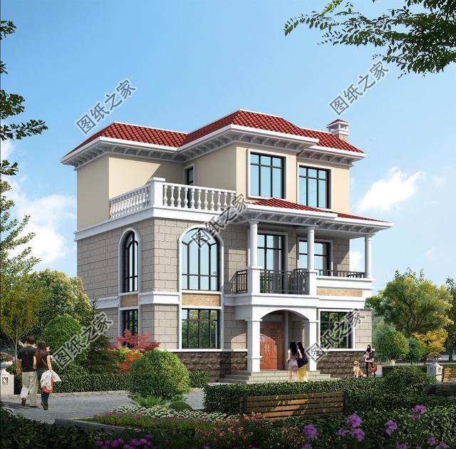 80平農(nóng)村三層小面積別墅設(shè)計，自然淳樸，這才是真正的享受生活