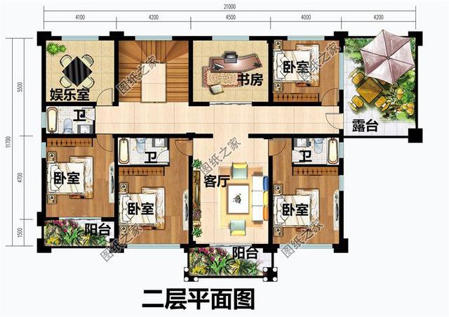 5開間三層自建房設(shè)計(jì)圖，獨(dú)一無二，把田園美景送到家