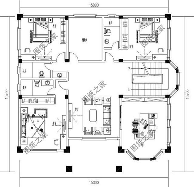 三開間四層農(nóng)村別墅外觀圖，遠(yuǎn)離城市喧囂，兒女都不想回城里了