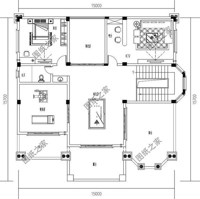三開間四層農(nóng)村別墅外觀圖，遠(yuǎn)離城市喧囂，兒女都不想回城里了