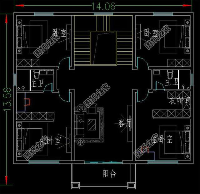 適合老家建的三十萬左右二層樓房圖，配色清新雅致，來看看