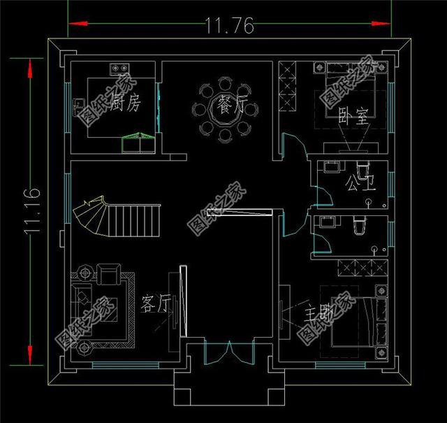 新農(nóng)村135平米三層洋樓效果圖，款式時髦，人見人愛的好戶型