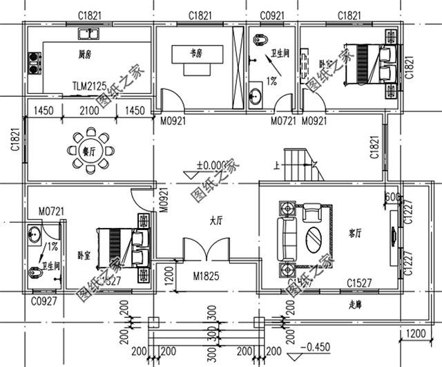 150平米左右二層別墅設(shè)計圖，農(nóng)村別墅這樣建，城市樓房一樣好看