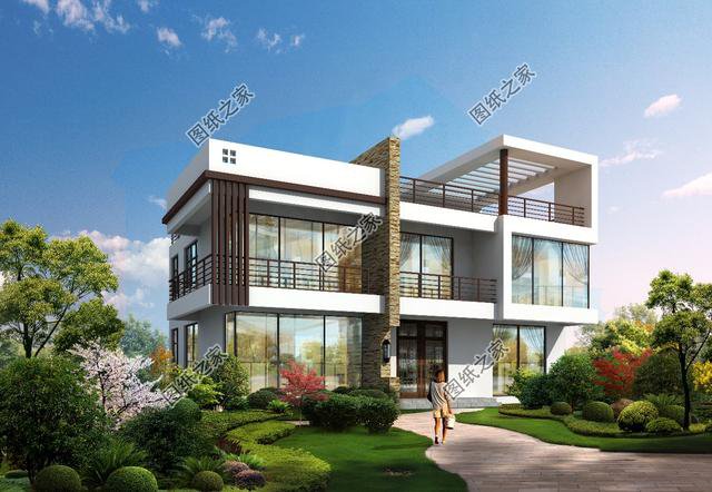 150平米左右二層別墅設(shè)計圖，農(nóng)村別墅這樣建，城市樓房一樣好看