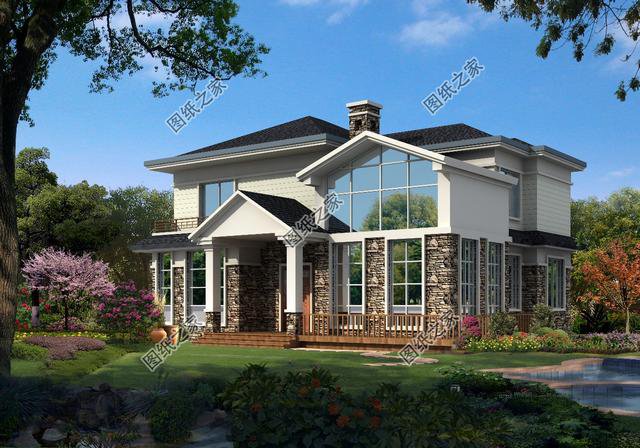 150平米左右二層別墅設(shè)計圖，農(nóng)村別墅這樣建，城市樓房一樣好看