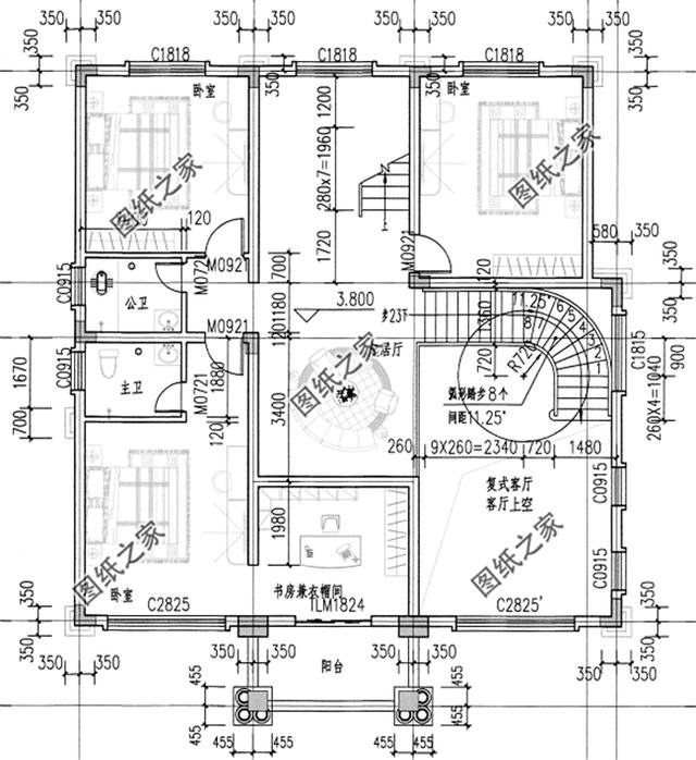 歐式風格三層小洋樓外觀圖，外觀很漂亮，符合農(nóng)村住宅的設(shè)計