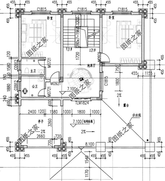 歐式風格三層小洋樓外觀圖，外觀很漂亮，符合農(nóng)村住宅的設(shè)計