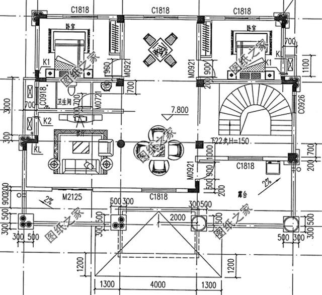歐式風格三層小洋樓外觀圖，外觀很漂亮，符合農(nóng)村住宅的設(shè)計