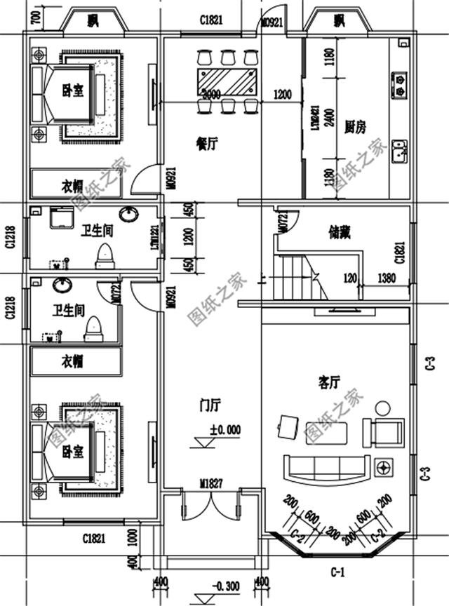 農村二層別墅最佳設計圖，我也好想住進這樣的房子里面