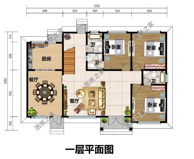 15乘10米房屋設(shè)計(jì)圖，有全套施工圖，路過千萬別錯(cuò)過