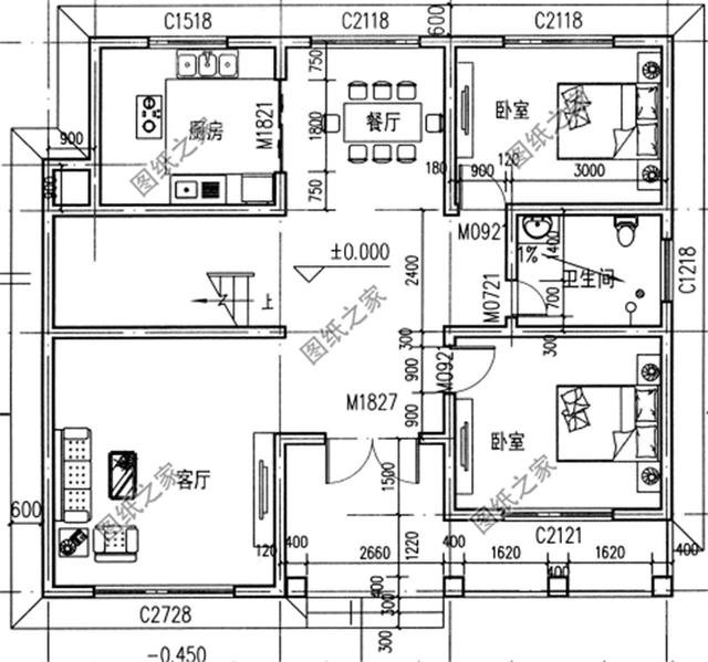 農(nóng)村三間二層房子設(shè)計(jì)圖及效果圖，簡(jiǎn)單耐看，住著舒適