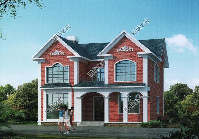 農(nóng)村三間二層房子設(shè)計(jì)圖及效果圖，簡(jiǎn)單耐看，住著舒適