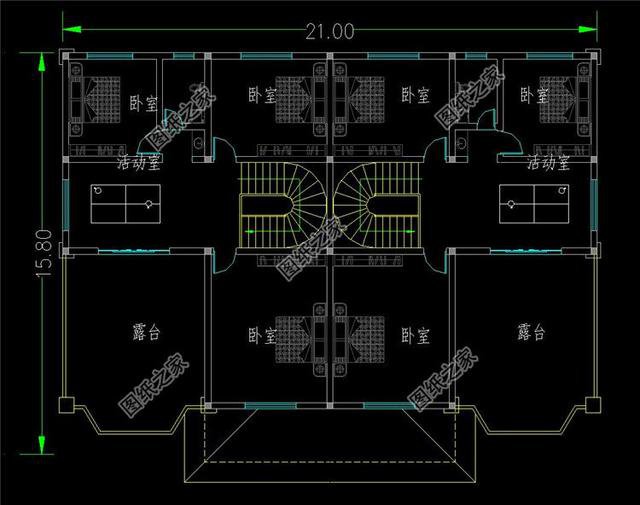 復(fù)式雙拼別墅設(shè)計(jì)圖，適合兄弟倆的房子，羨慕不來(lái)的大氣