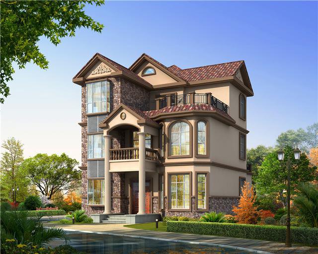 農(nóng)村二層半樓房圖片設計圖，建一棟這樣的二層半別墅，村里人都夸獎