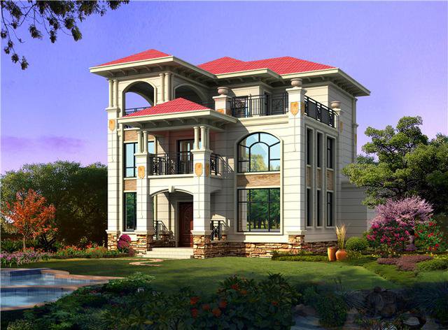 農(nóng)村二層半樓房圖片設計圖，建一棟這樣的二層半別墅，村里人都夸獎