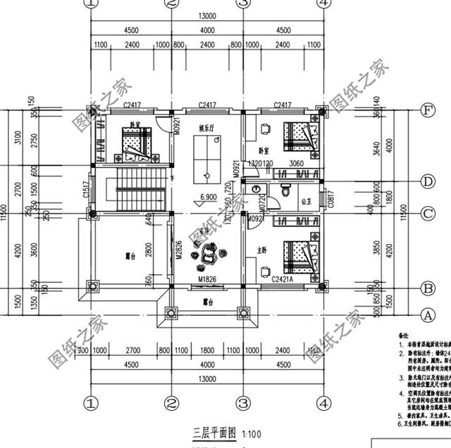 二層半建房圖紙設計圖，簡單又好看，村里人看了都喜歡