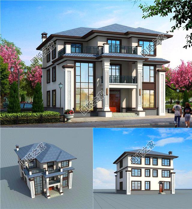 強烈推薦三款三層中式別墅效果圖，超贊的中式小洋樓千萬不要錯過了