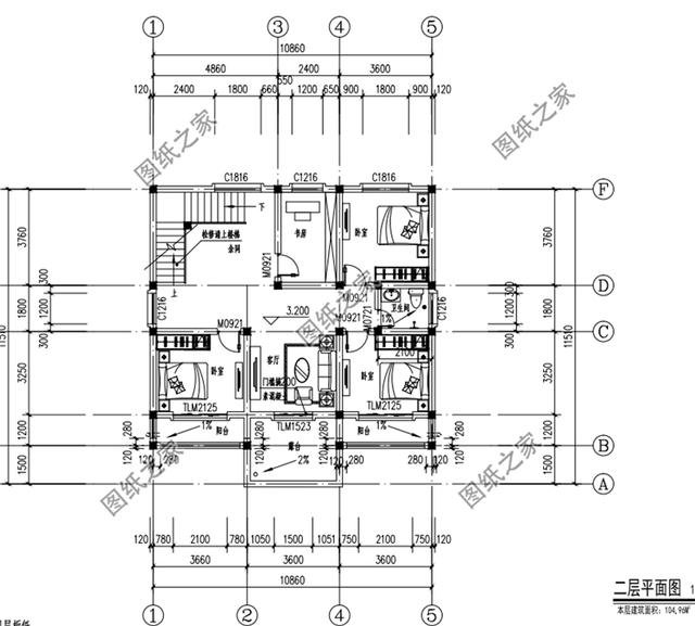 農(nóng)村三間兩層間戶型圖，看了這么多三層別墅，還是覺得這三款更精致