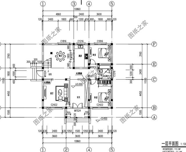 農(nóng)村三間兩層間戶型圖，看了這么多三層別墅，還是覺得這三款更精致