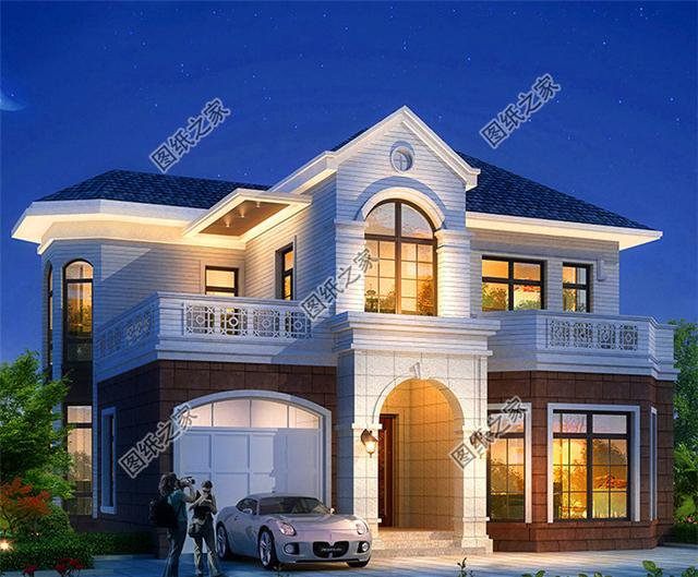 三款帶車庫二層樓房設(shè)計(jì)圖，造價(jià)不超過30萬，這房子你喜歡嗎