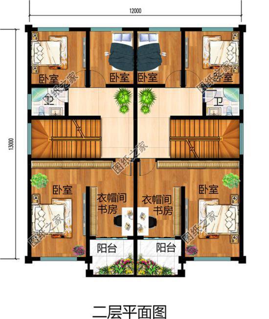 兄弟三層雙拼別墅設計圖，哥倆在村里建上一棟那是相當厲害了