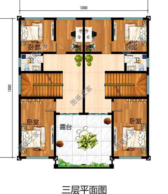 兄弟三層雙拼別墅設計圖，哥倆在村里建上一棟那是相當厲害了