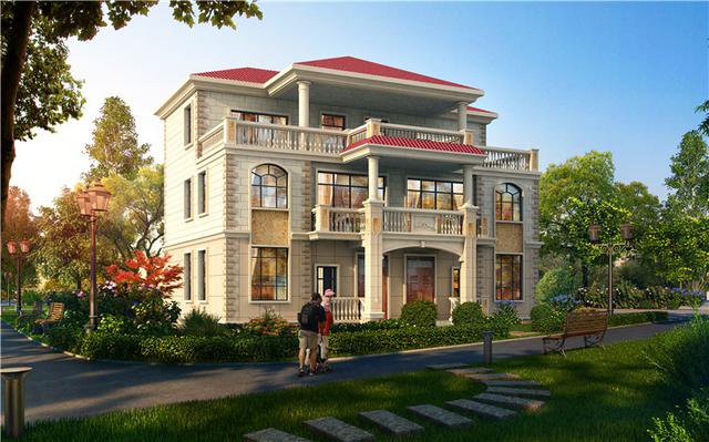 兄弟三層雙拼別墅設計圖，哥倆在村里建上一棟那是相當厲害了